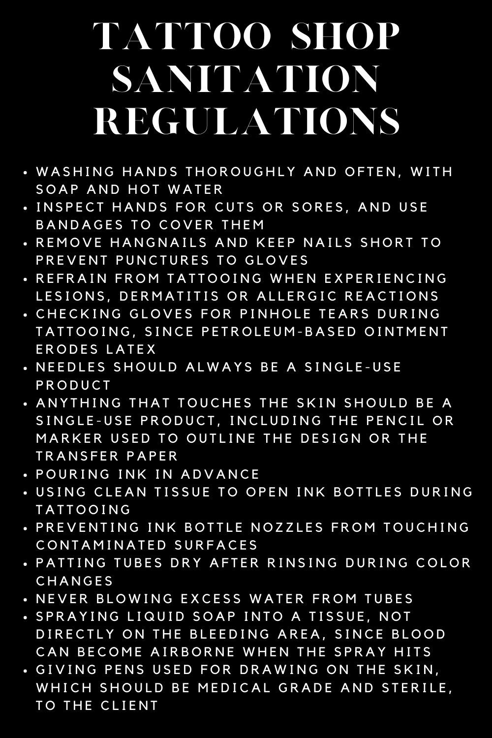 Tattoo Clean Room & Sanitation Guidelines Tattoo Glee