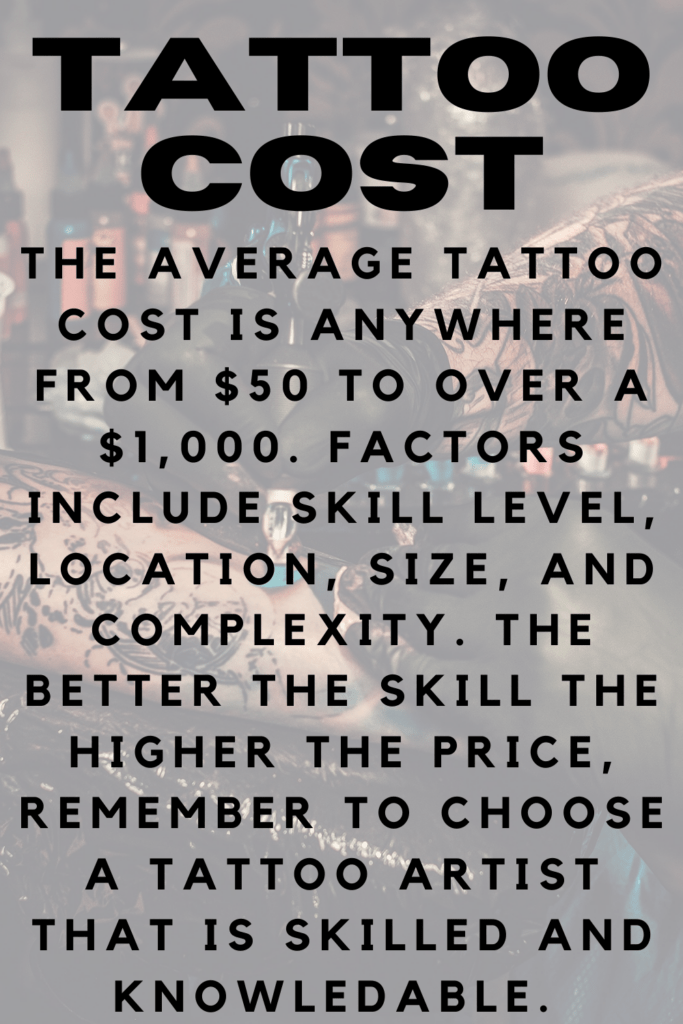 How Much Does the Average Tattoo Cost in 2024? Tattoo Glee