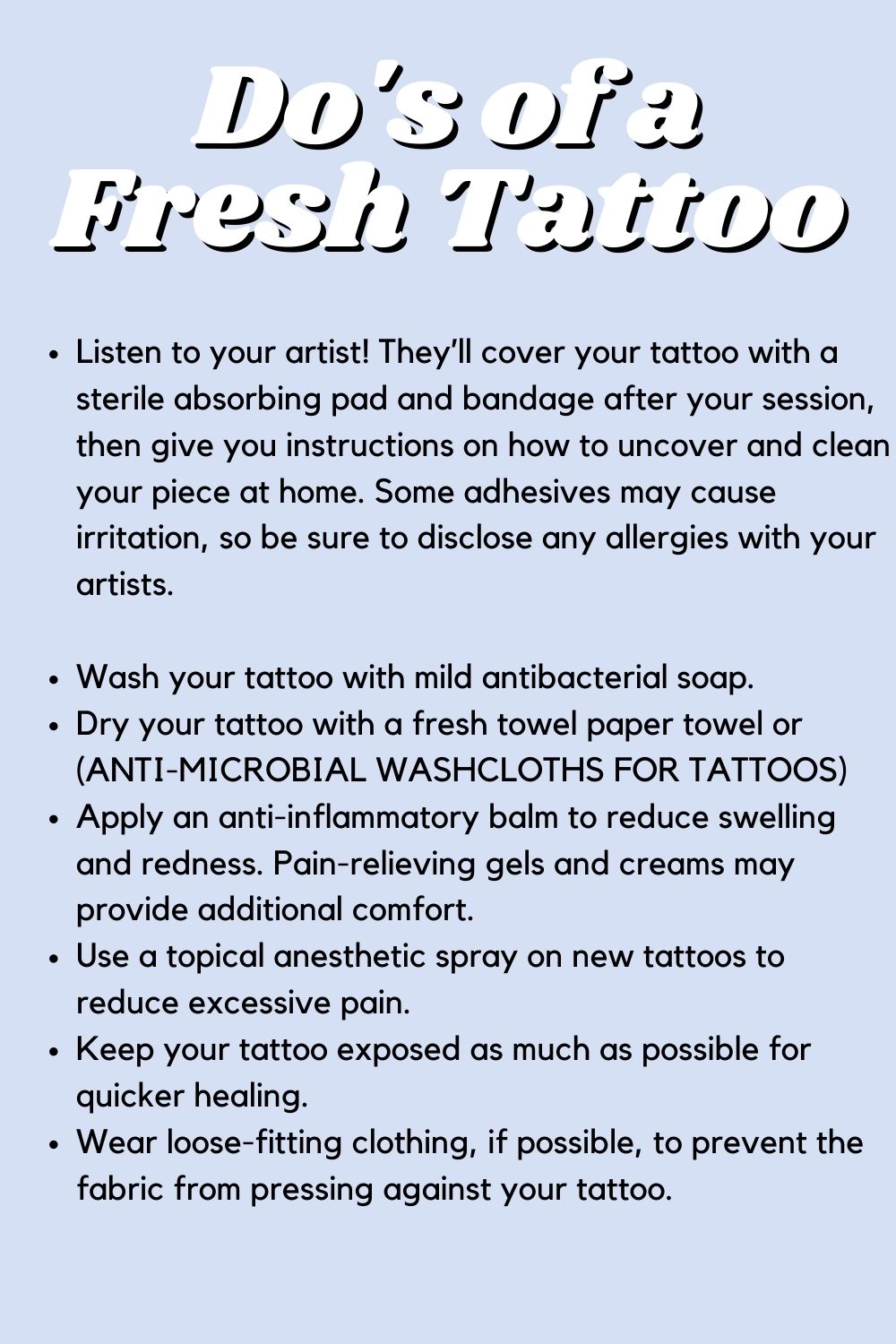 How to Take Care of a Fresh Tattoo Tattoo Glee