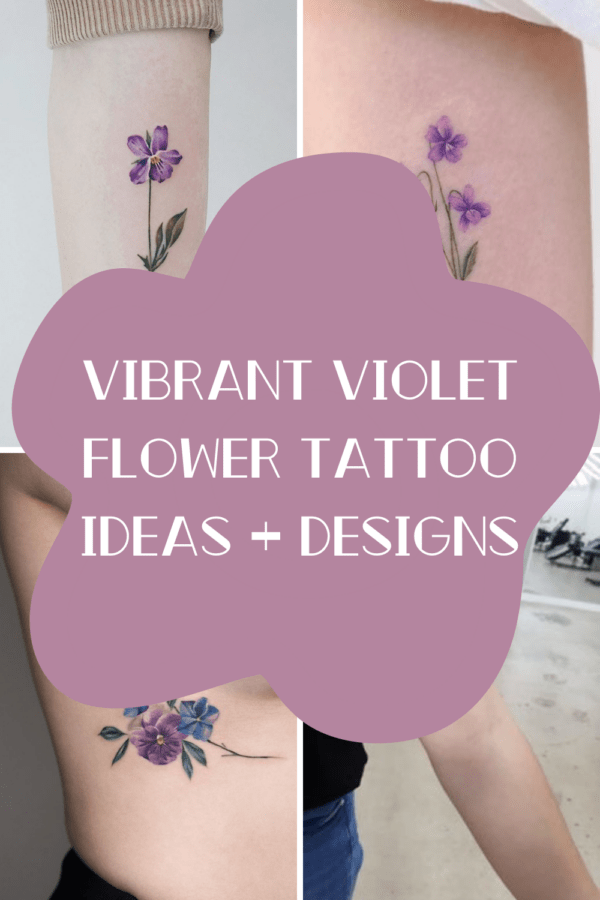 Vibrant Violet Flower Tattoo Ideas + Designs Tattoo Glee