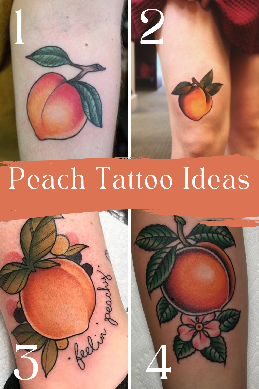 25 Sweet Peach Tattoo Designs + Ideas Tattoo Glee