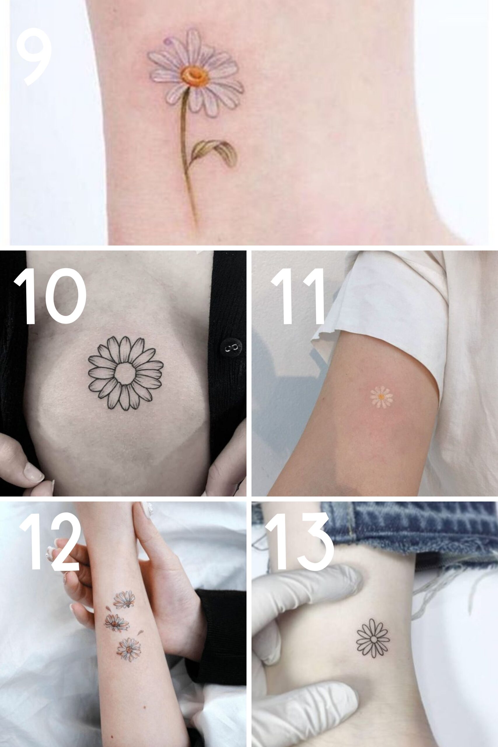 April Birth Flower Tattoo {Daisy + Sweet Pea} - Tattooglee 2560_x_1707_jpg