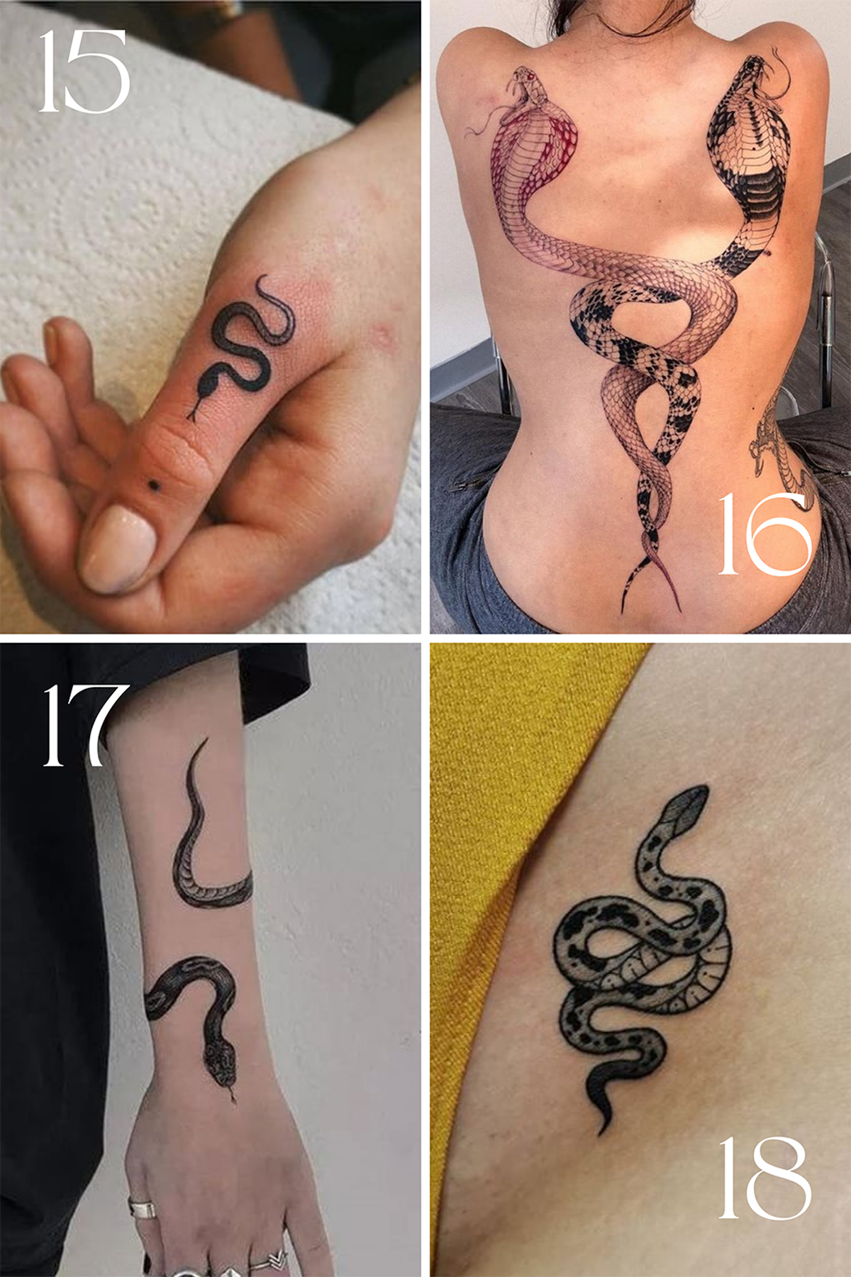 97 Striking Snake Tattoos For Women (+ Bold Meanings) - Tattooglee 1800_x_1200_jpg