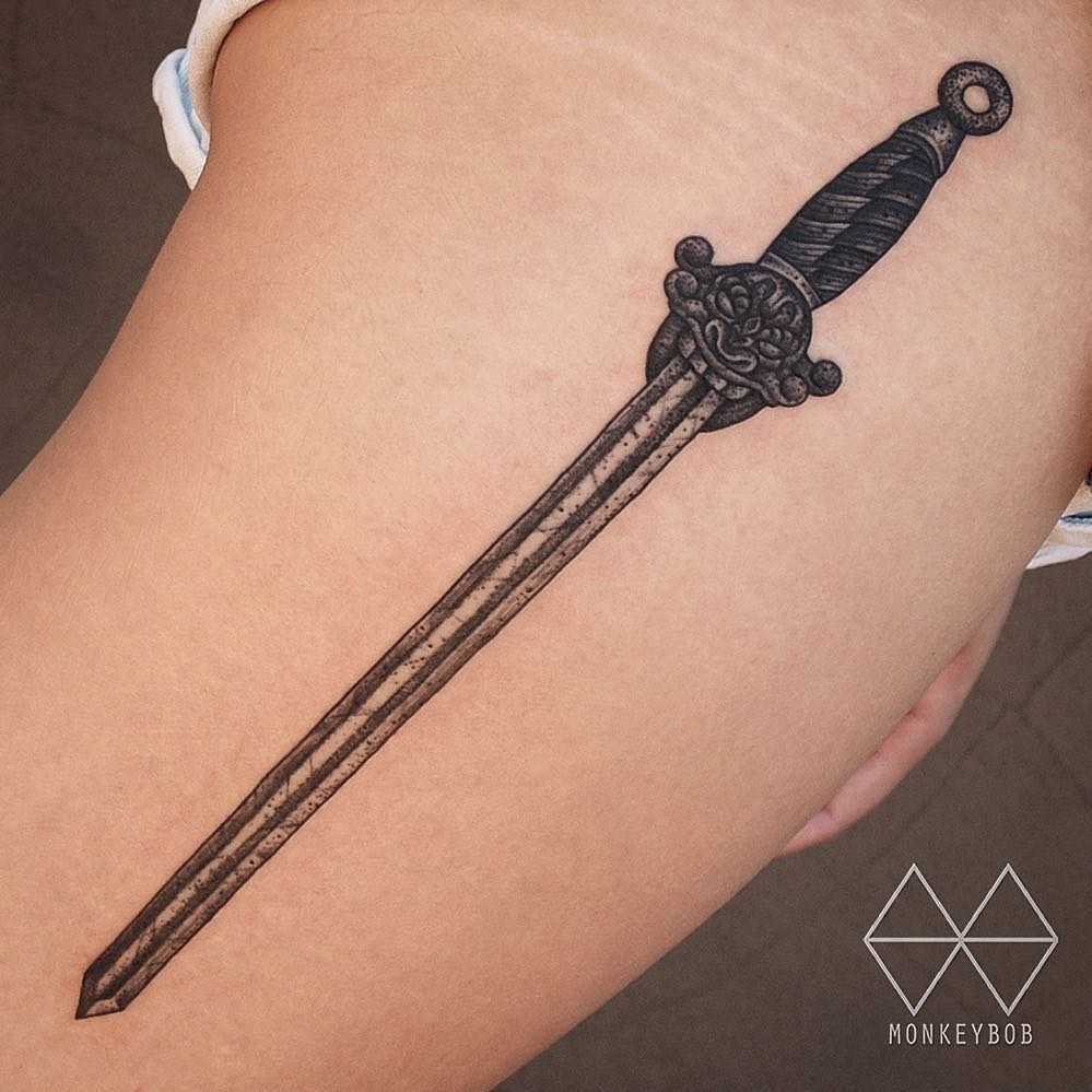 Sword tattoo from Disney’s Mulan