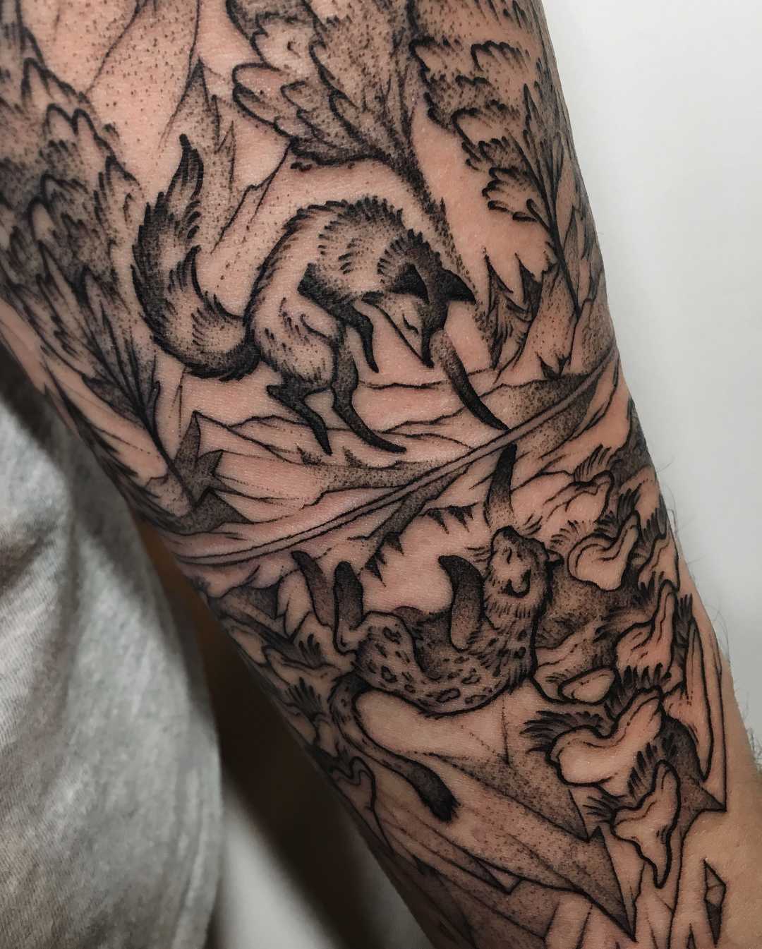 Fox Reflection Tattoo - Tattoogrid.net 1345_x_1080_jpg