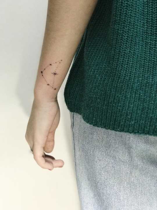 Capricorn constellation tattoo on the wrist