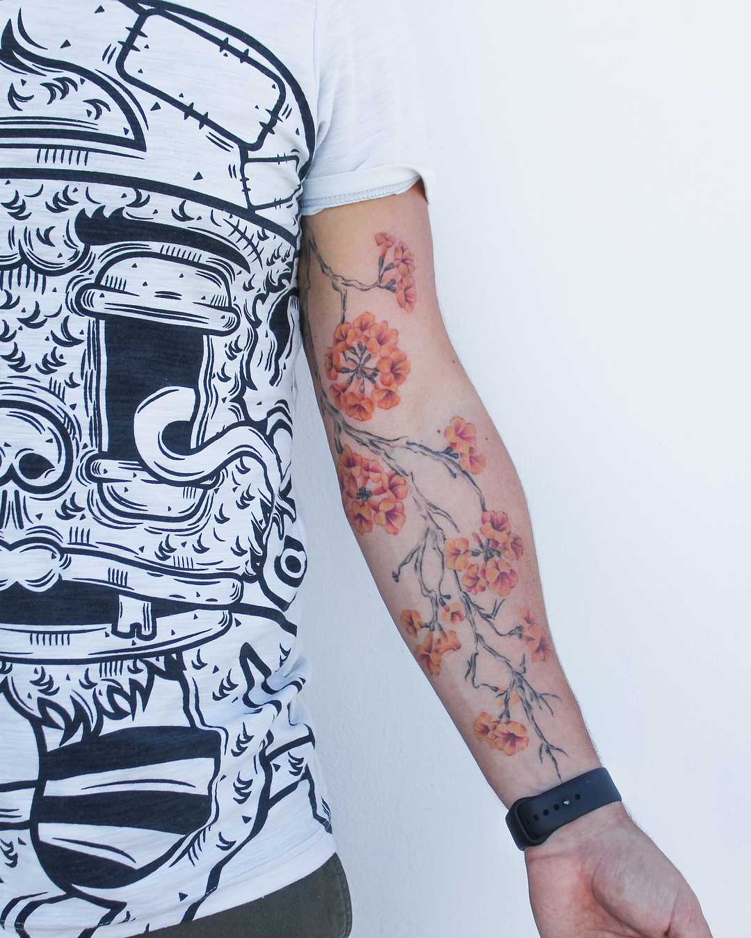 Araguaney Tree Branch Tattoo Tattoogrid Net