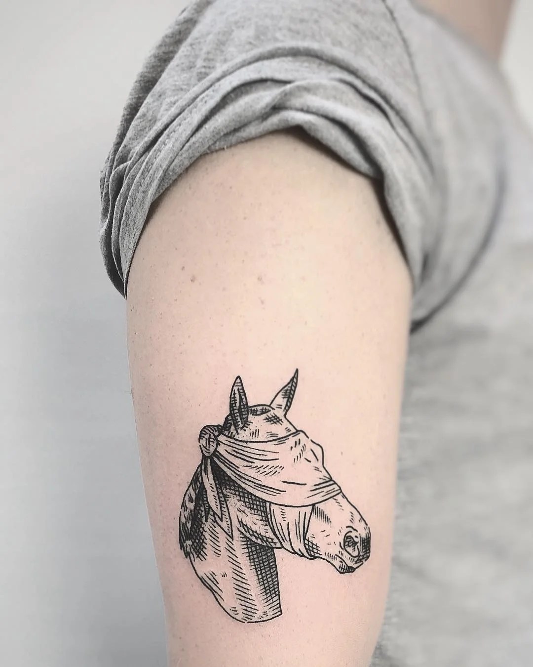 Blindfolded Horse By @Charley_Gerardin - Tattoogrid.net 1350_x_1080_jpg