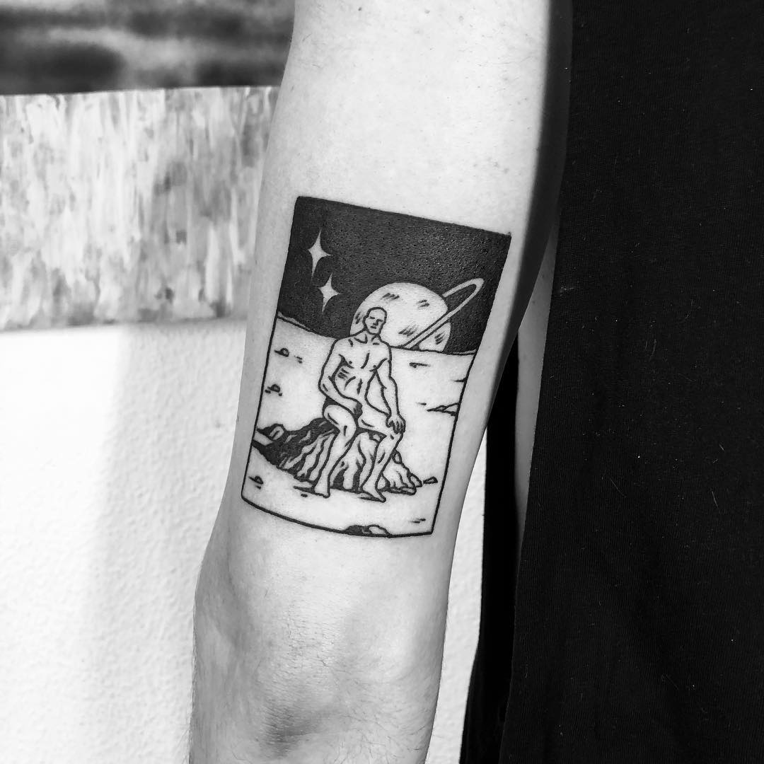 Man in the moon by alexbergertattoo