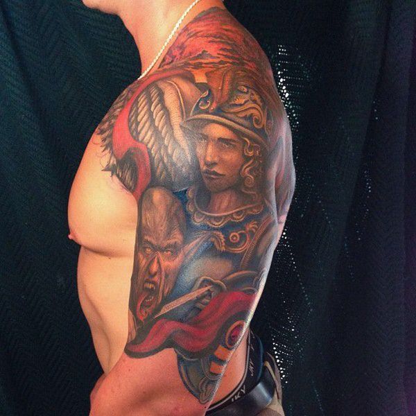 Fotos de tatuagem de São Miguel Fotos de Tatuagens 55 Tatuagens de São Miguel LINDAS para Você Tatuar!