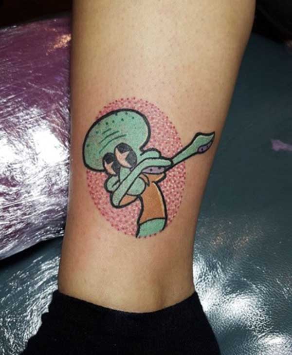 EGO Na praia, Nicole Bahls mostra curativo que esconde retirada de 79 Tatuagem do Bob Esponja Calça Quadrada [Fotos & Desenhos]