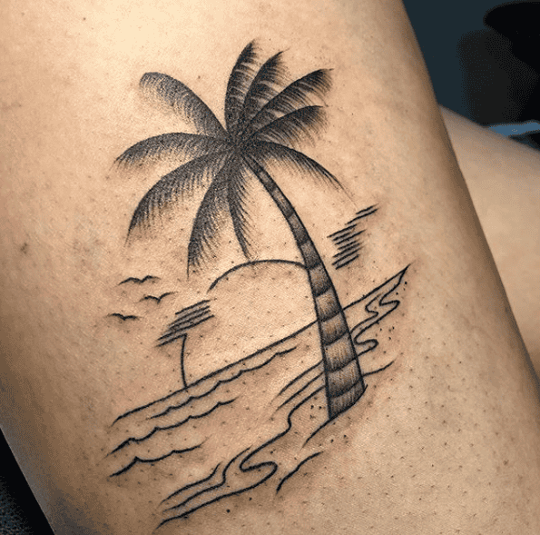35 Breathtaking Palm Tree Tattoo Design Ideas