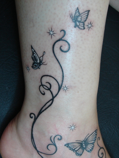 Butterfly Ankle Tattoos Meaning & Images