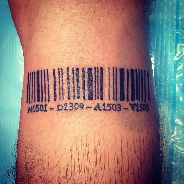 25 Latest Barcode Tattoo Designs Gallery | Quotesbae 612_x_612_jpg
