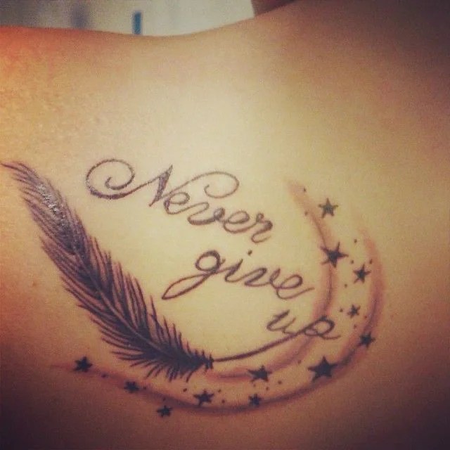 22+ Superb Never Give Up Tattoo Design and Ideas
