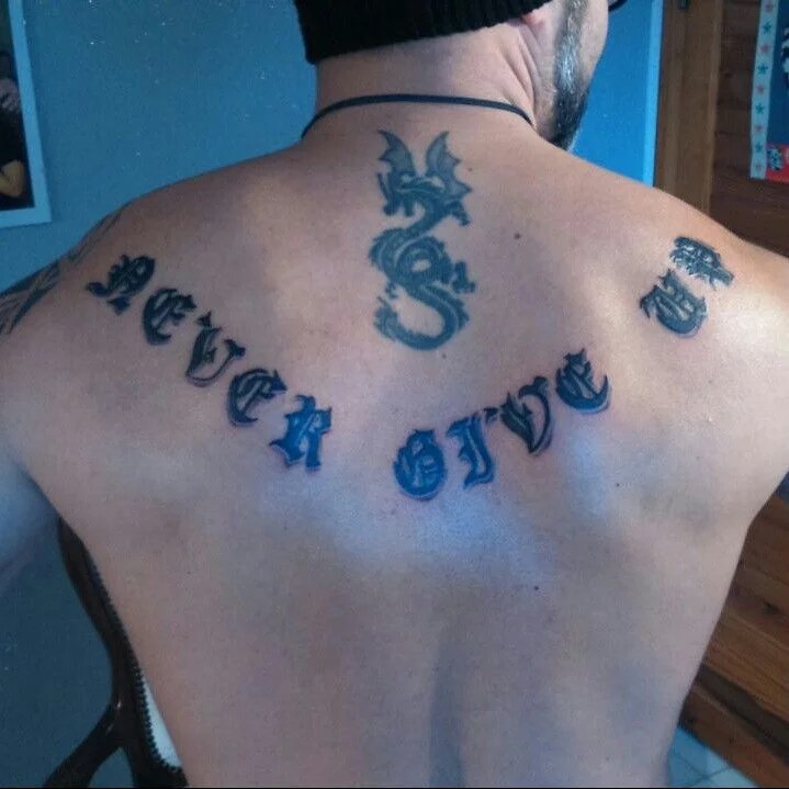 22+ Superb Never Give Up Tattoo Design and Ideas