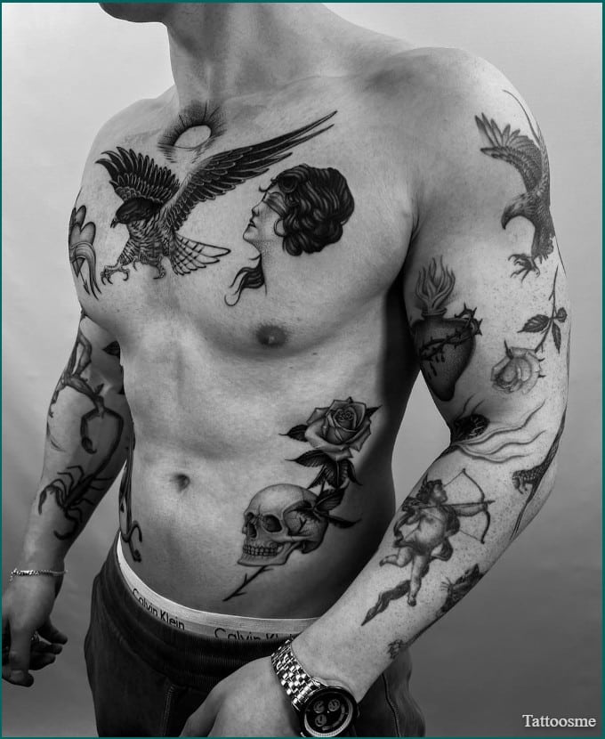 Discover 91+ mens patchwork tattoo ideas best in.cdgdbentre