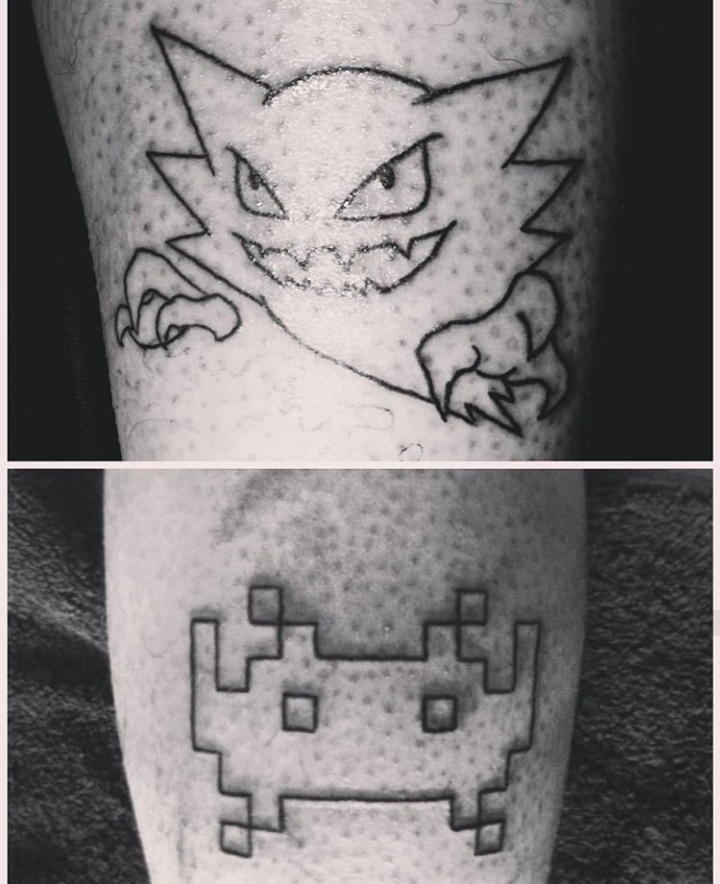 Tattoos: Haunter (Pokemon) + Space Invaders - Tattooya! 884_x_720_jpg