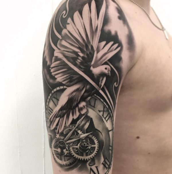 Significado da Tatuagem de Pomba 35 tatuagens de pombo é um sinal de paz internacional » Tatuagens HD