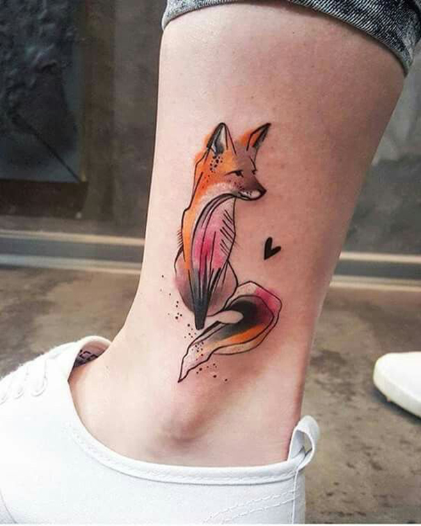 Desenhos de tatuagem de raposa mais fofa 2018 » Tatuagens HD