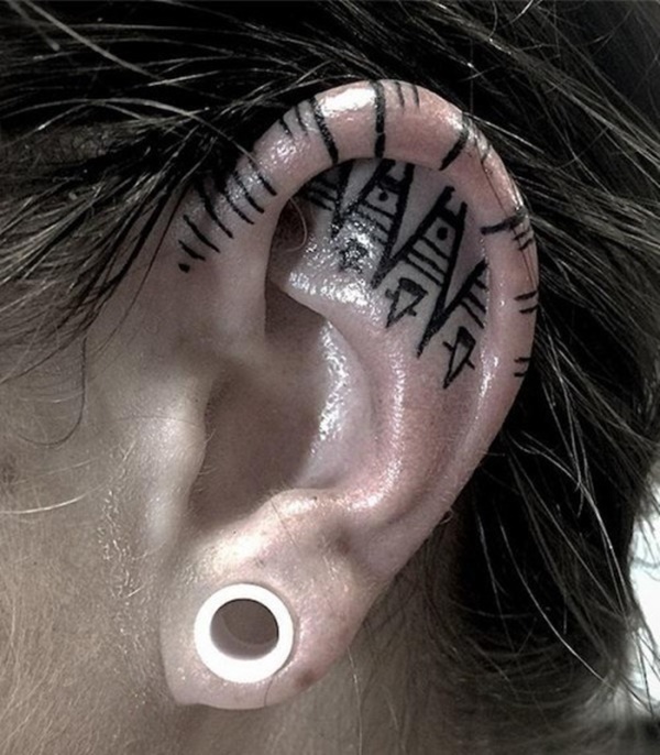 Tatuagem atrás da orelha 70 ideias diferentes para você se inspirar Ouça! 90 desenhos de tatuagem de orelha unisex » Tatuagens HD