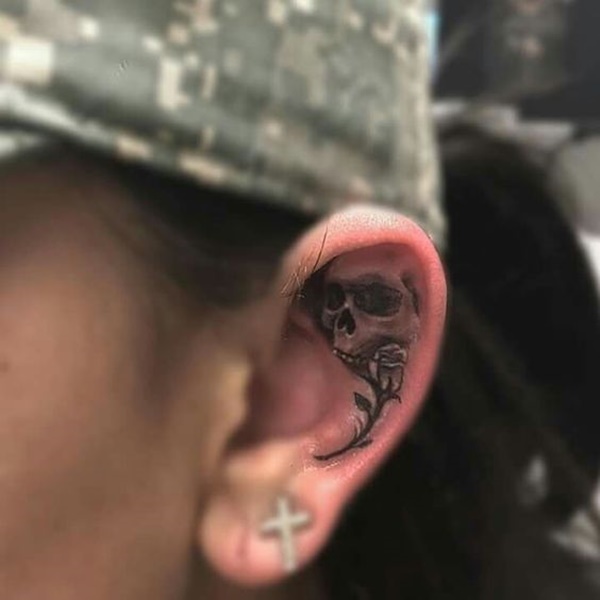 Tatuagem atrás da orelha 70 ideias diferentes para você se inspirar Ouça! 90 desenhos de tatuagem de orelha unisex » Tatuagens HD