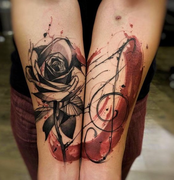 Tatuagem de música 70 fotos para quem ama essa arte 99 tatuagens criativas da música que são certas para fundir sua mente