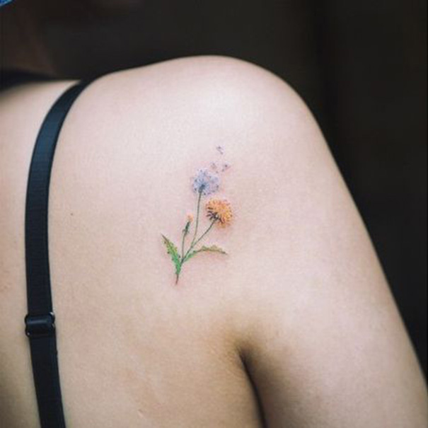 Tatuagem de dentedeleão 40 desenhos lindos para te inspirar a tatuar já Tatuagens de dentedeleão bonitos 2018 » Tatuagens HD