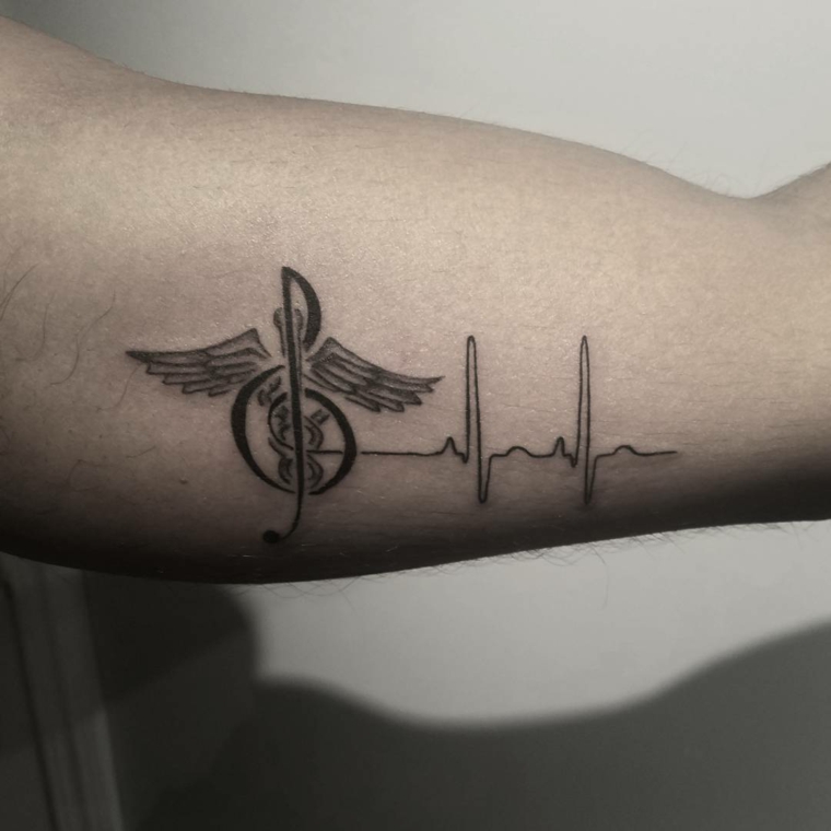 Resultado de imagem para tattoo linha com berloques Tatuagem, Imagens Fotos de tatuagens de batimentos cardíacos com mais de 70 ideias para