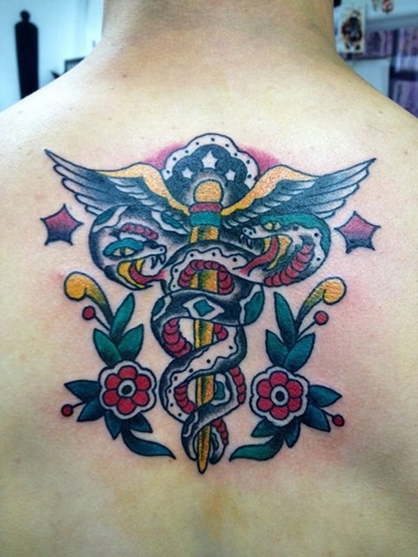 35 increíbles diseños de tatuajes Caduceus para todos ustedes