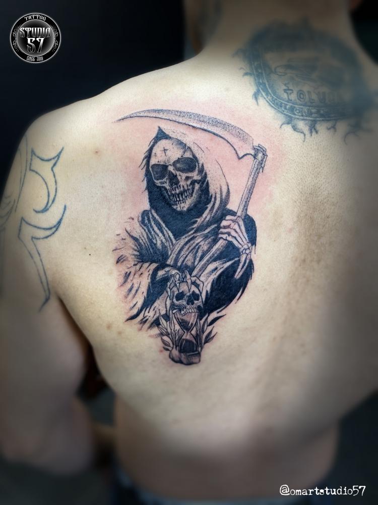 ▷ Tatuaje Del Artista Mexicano Omar Mendoza , Sta. Muerte | Tatuajes Y Más 1000_x_750_jpg