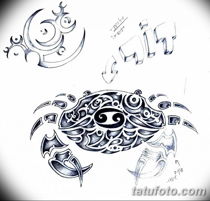 Cancer Zodiac Tribal Tattoos 58 Tribal Zodiac Sign Tattoos Desig - Tatufoto.com 672_x_700_jpg