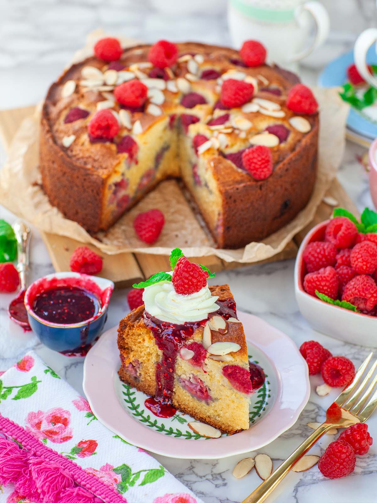 Easy Raspberry Ricotta Cake (video) Tatyanas Everyday Food