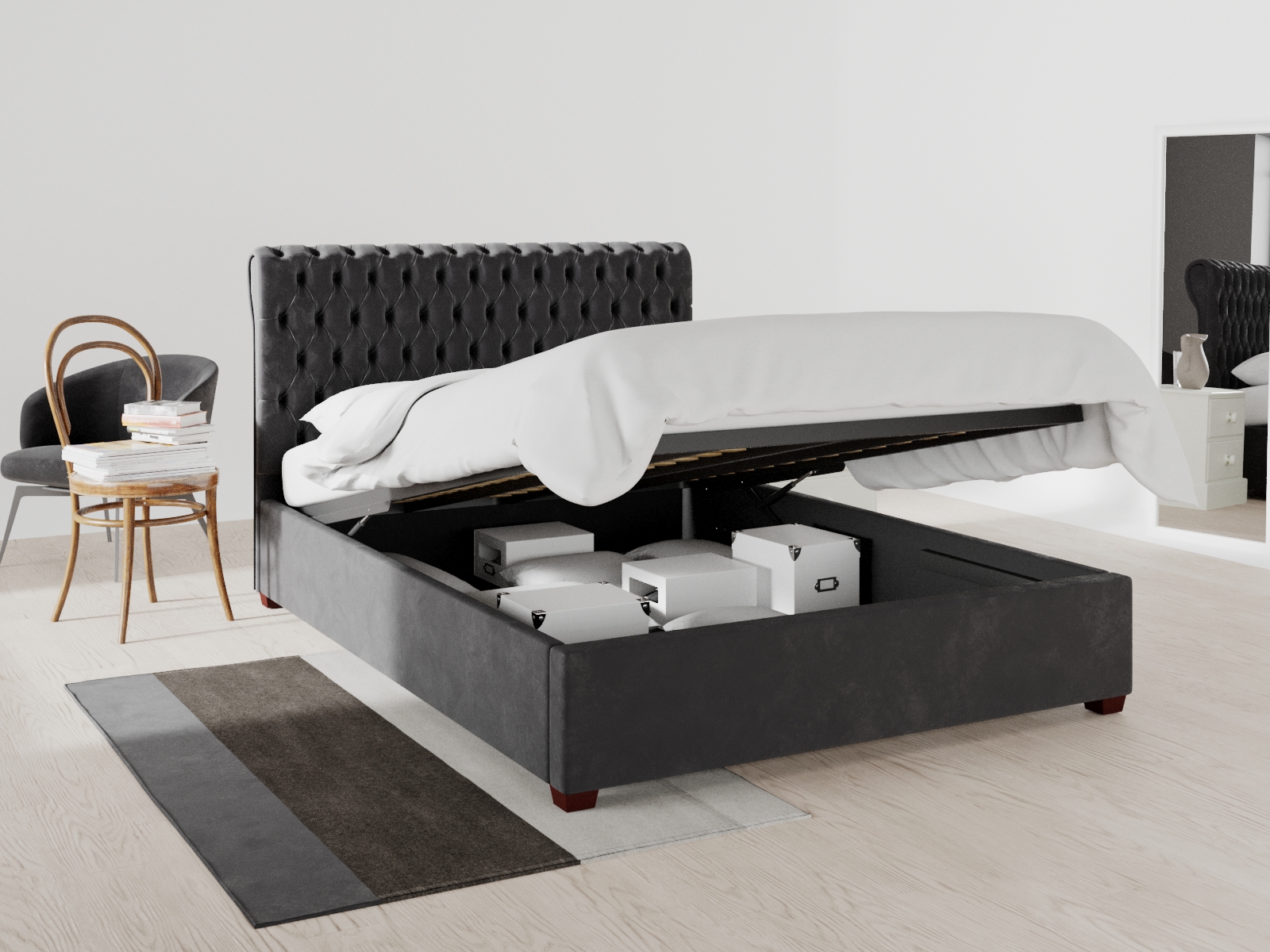 Cambridge Upholstered Ottoman Bed Taurus Beds