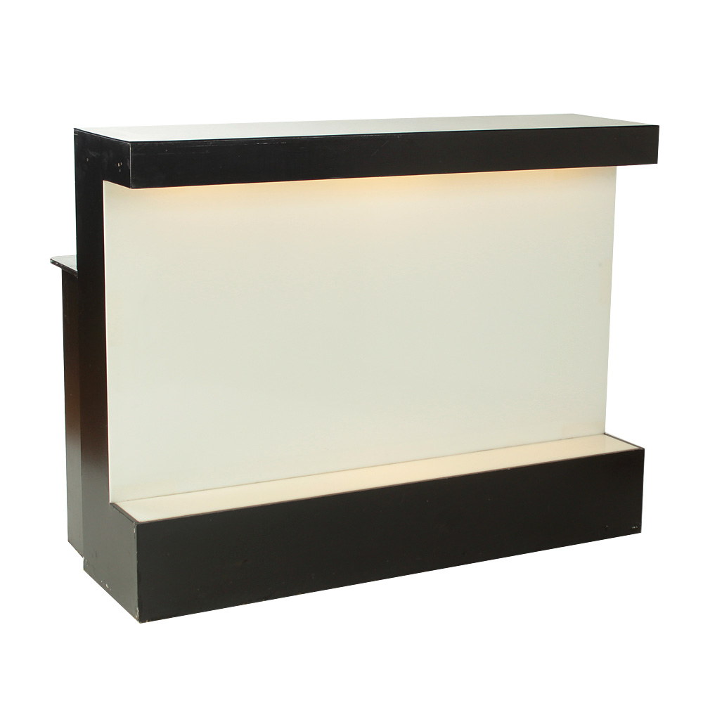Hyr Bardisk svart m. vit front 150cm upplyst Tavet AB