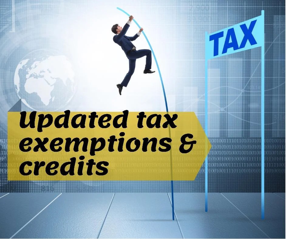 Updated Tax Exemptions And Tax Credits For The Financial Year 20212022