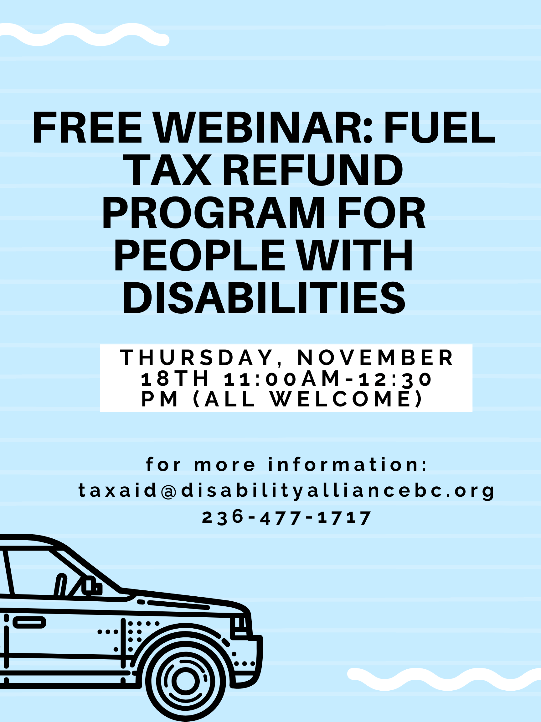 Fuel Tax Refund Program for persons with disabilities!