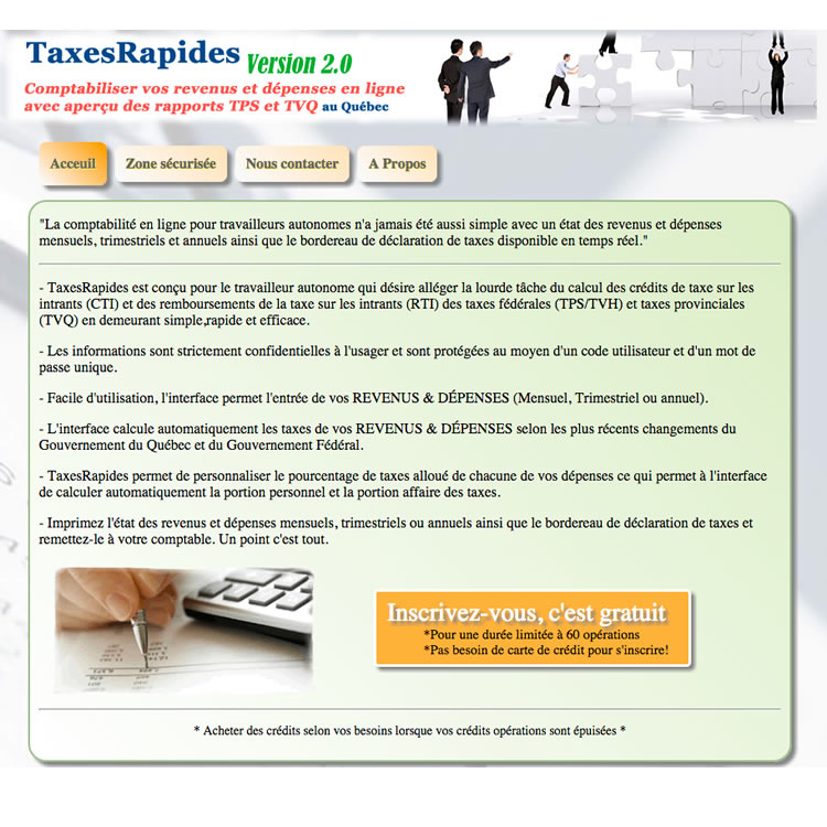 TAXESRAPIDES Comptabilité Travailleur Autonome