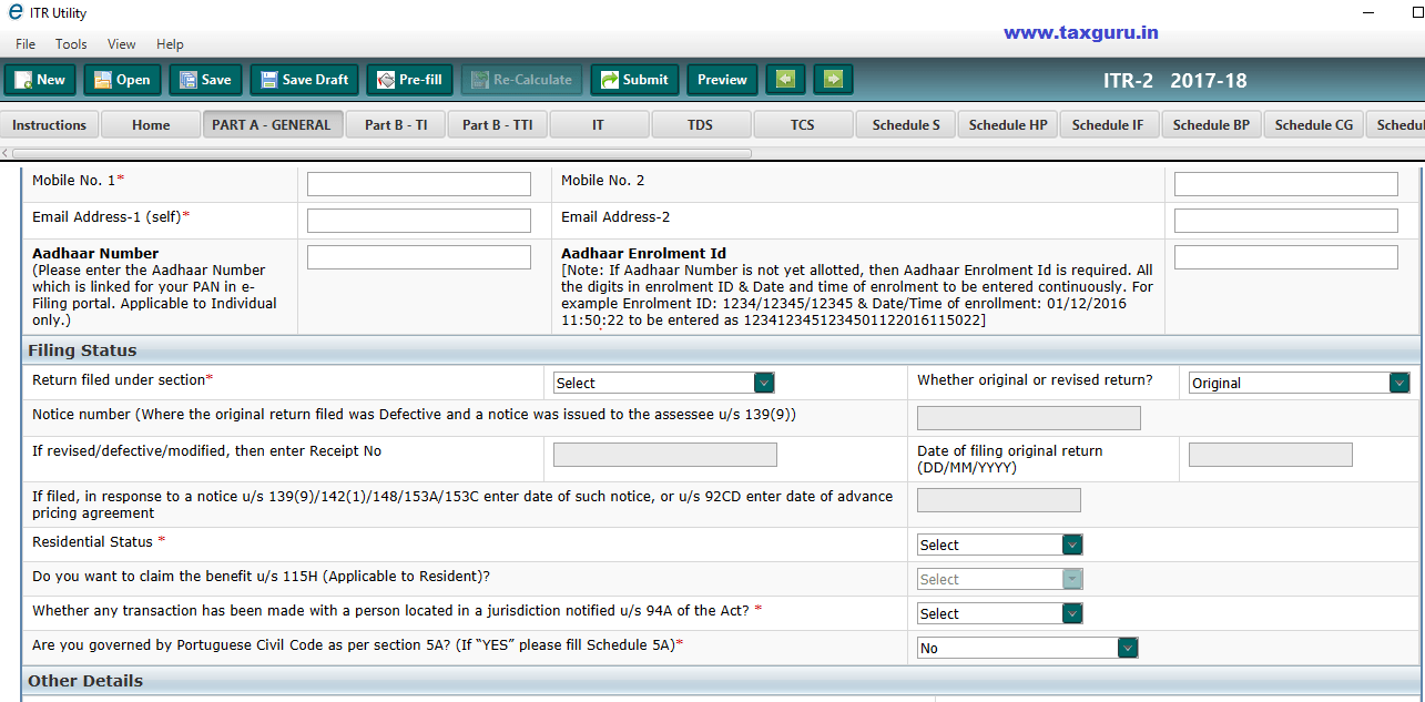 Java Validation Error Resolution While Preparing IT Return