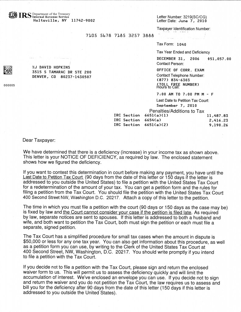 Audit Letter 3219 Tax Attorney Response & Answer to the IRS