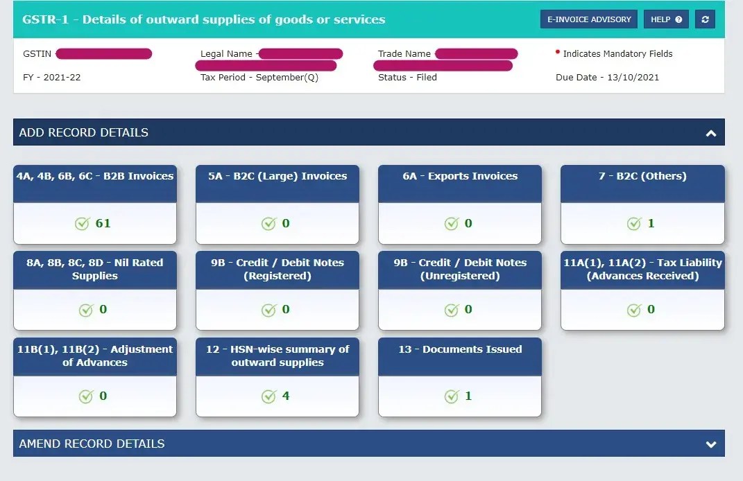 What are the Improvements in GSTR1 ? Tax Power GST