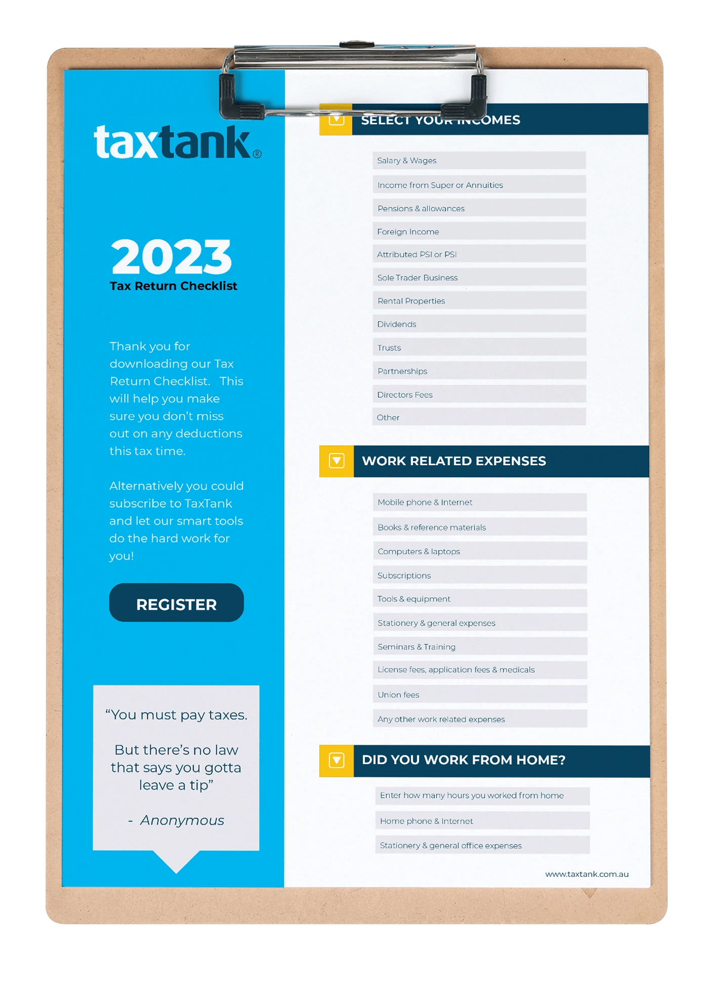 Free Tax Return Checklist For Easy Tax Preparation