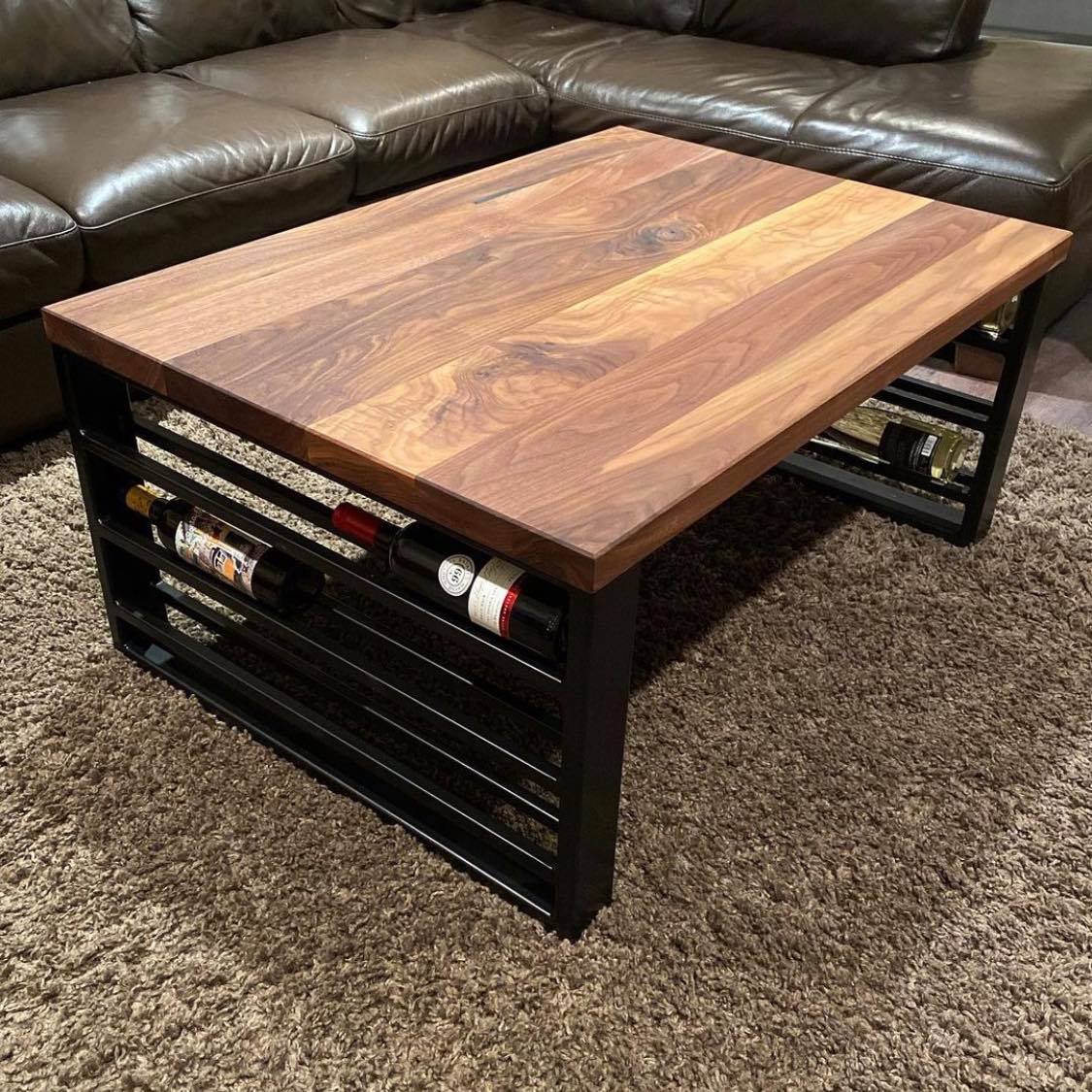 Coffee Table Wine Rack Taylored Custom Fab