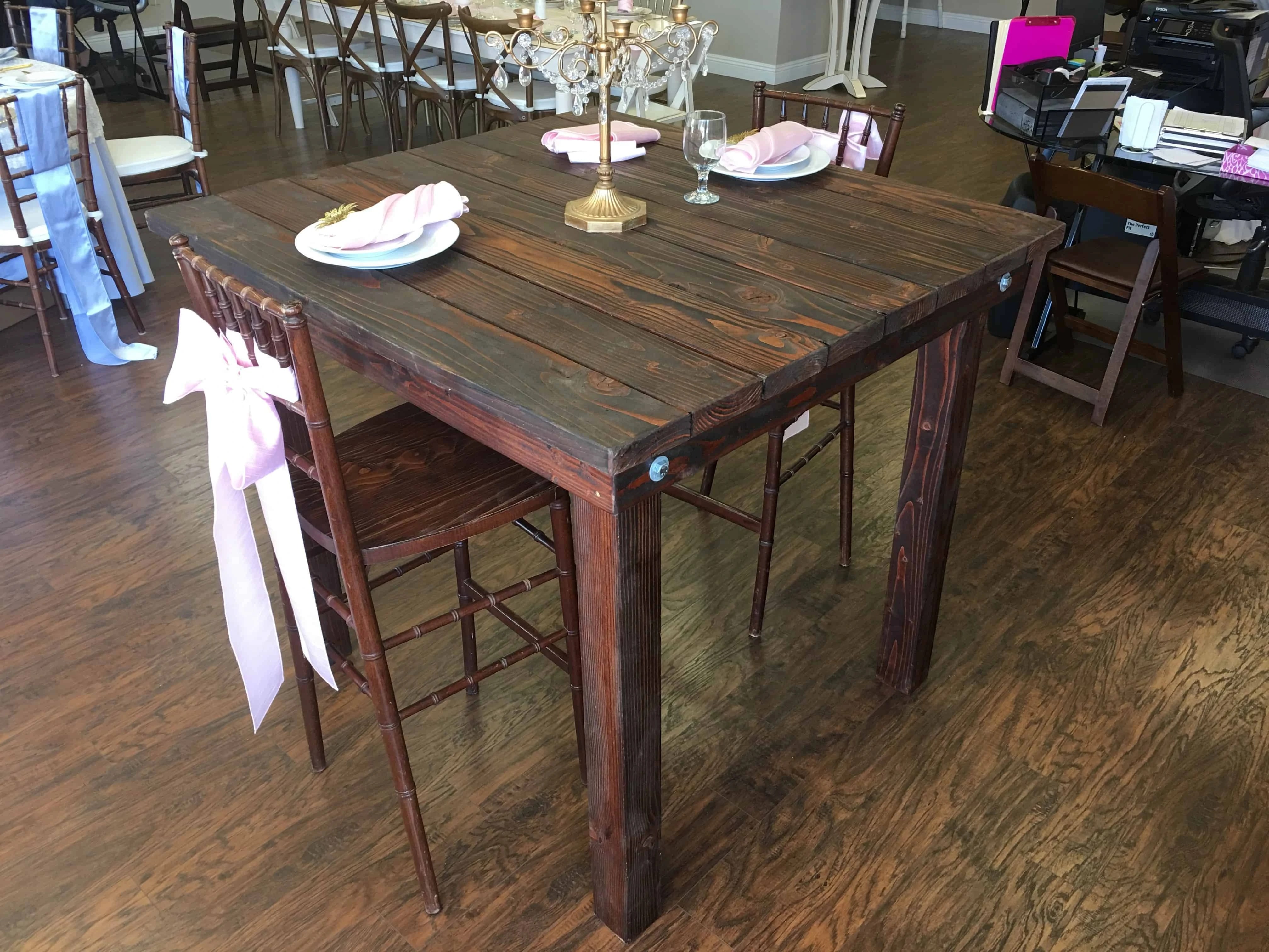 Rustica Square Cocktail Table (48" x 48" x 42") Rental Taylor Rental