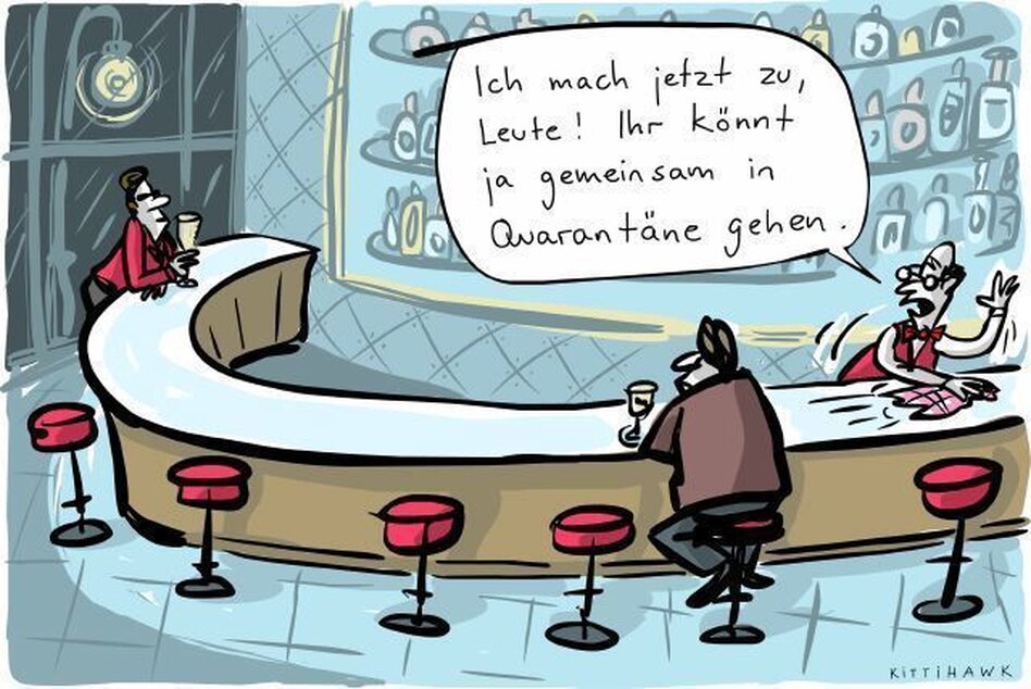 CoronaKarikaturen von Kittihawk taz.de