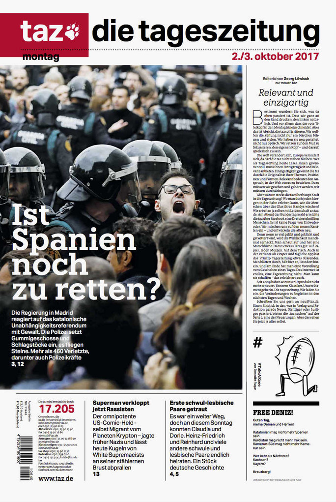 Editorial Relevant und einzigartig Löwisch zur neuen taz taz.de