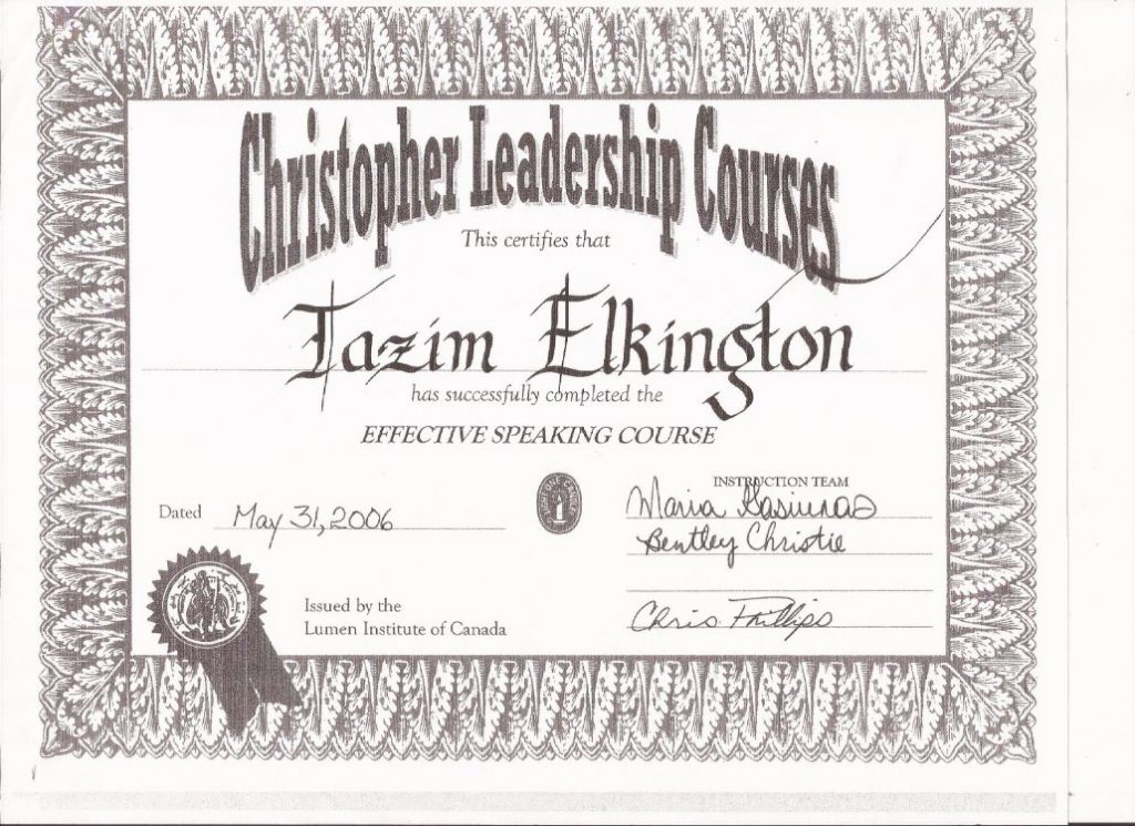 Christopher Leadership Course Tazim Elkington