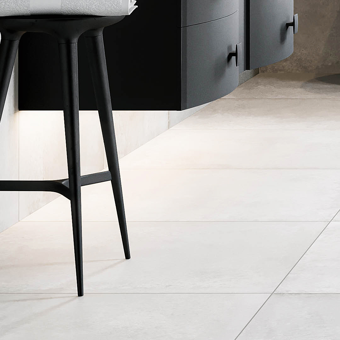 Munich Mist 80x80cm Satin Grey Stone Porcelain Tile TBK Tiles