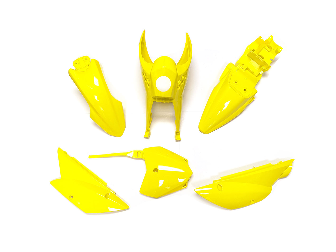 UFO Complete Plastics Kit for KLX110 2010Present in Suzuki Yellow