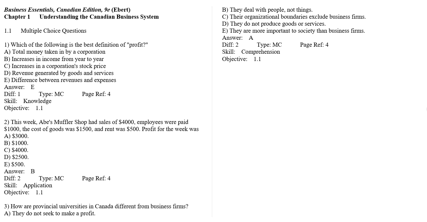 Business Essentials (9th Canadian Edition) by Ebert – eBook